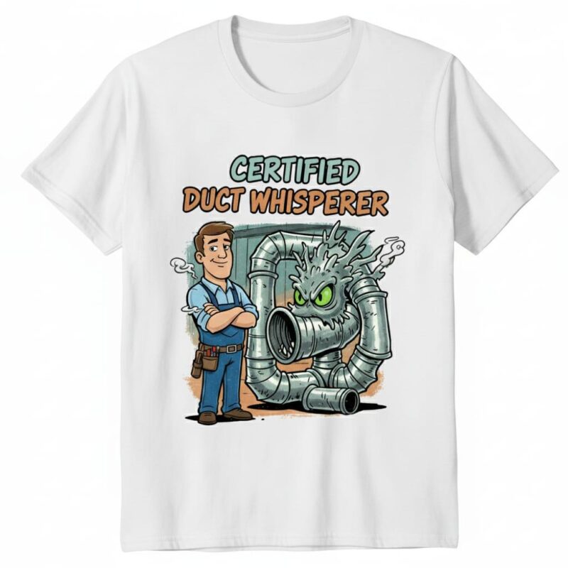Certified Duct Whisperer - Premium Quality HVAC Graphic T-Shirt